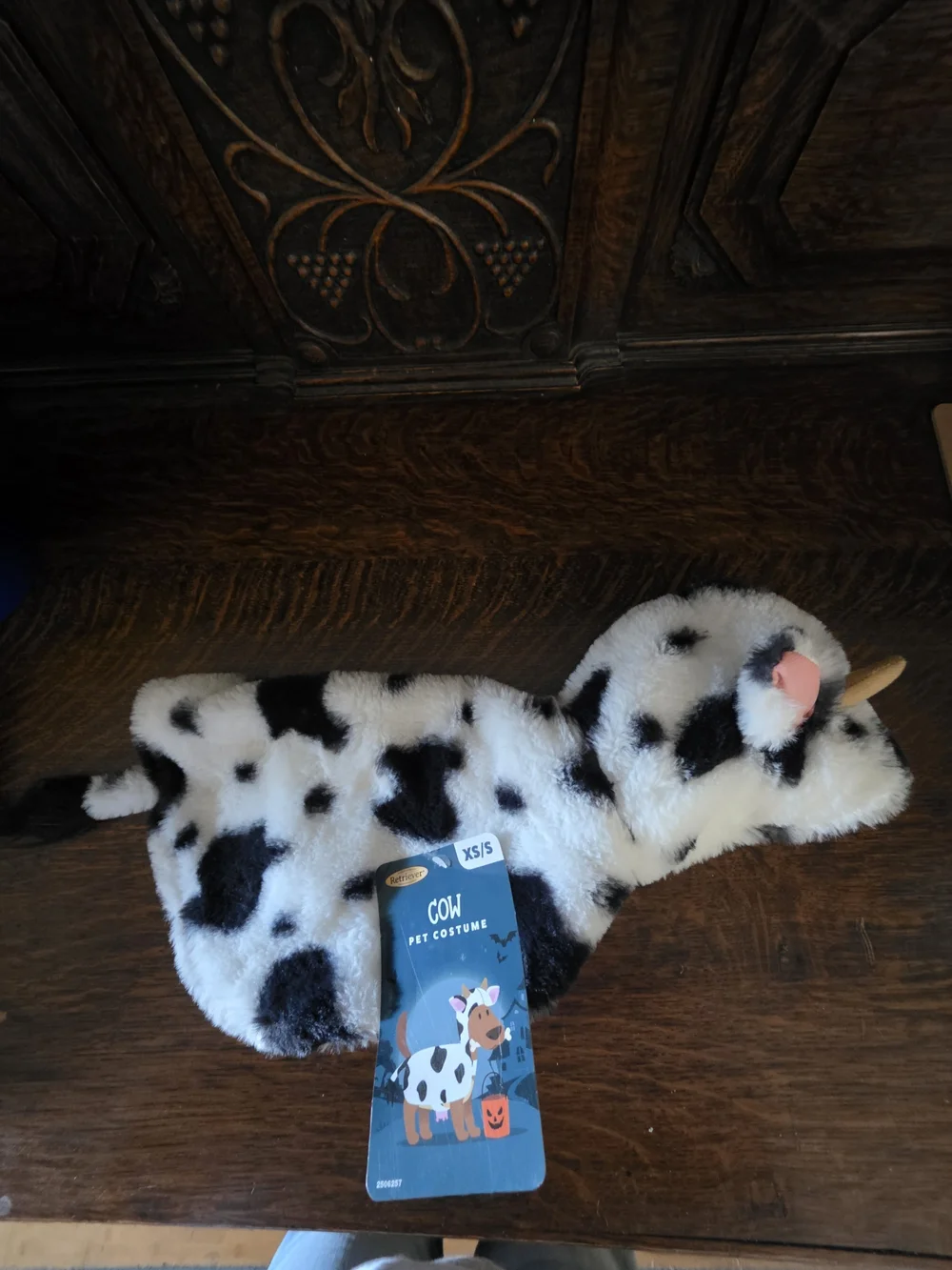 Retriever Cow Dog Costume XS/S NWT